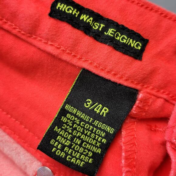 rue21 Red Jeggings Stretch Freedom Flex High Waisted Pants Womens Size 3 Juniors - Picture 3 of 11